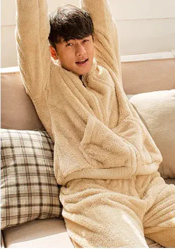 Coral Fleece Pajamas - Warm Loungewear Set Austin Eleven