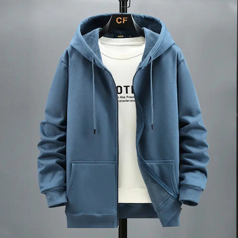 Men's Comfort Plus Fleece Hooded Cardigan Austin Eleven