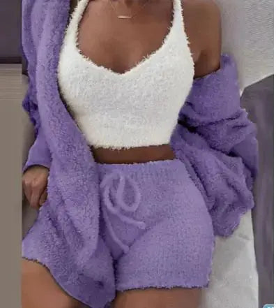 3-Piece Women's Plush Loungewear Set Austin Eleven