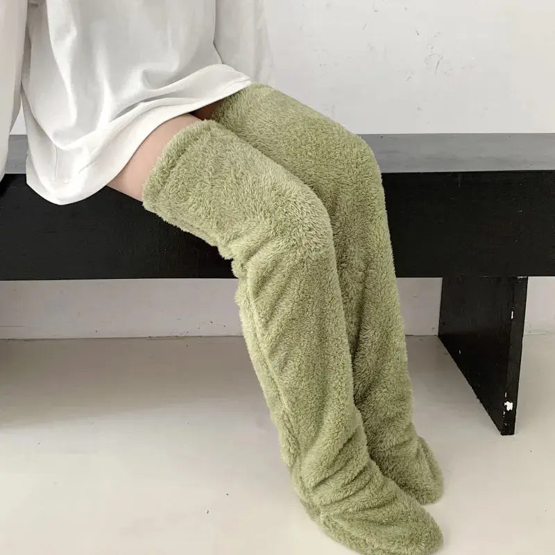 Over Knee High Fuzzy Winter Warm Socks Austin Eleven