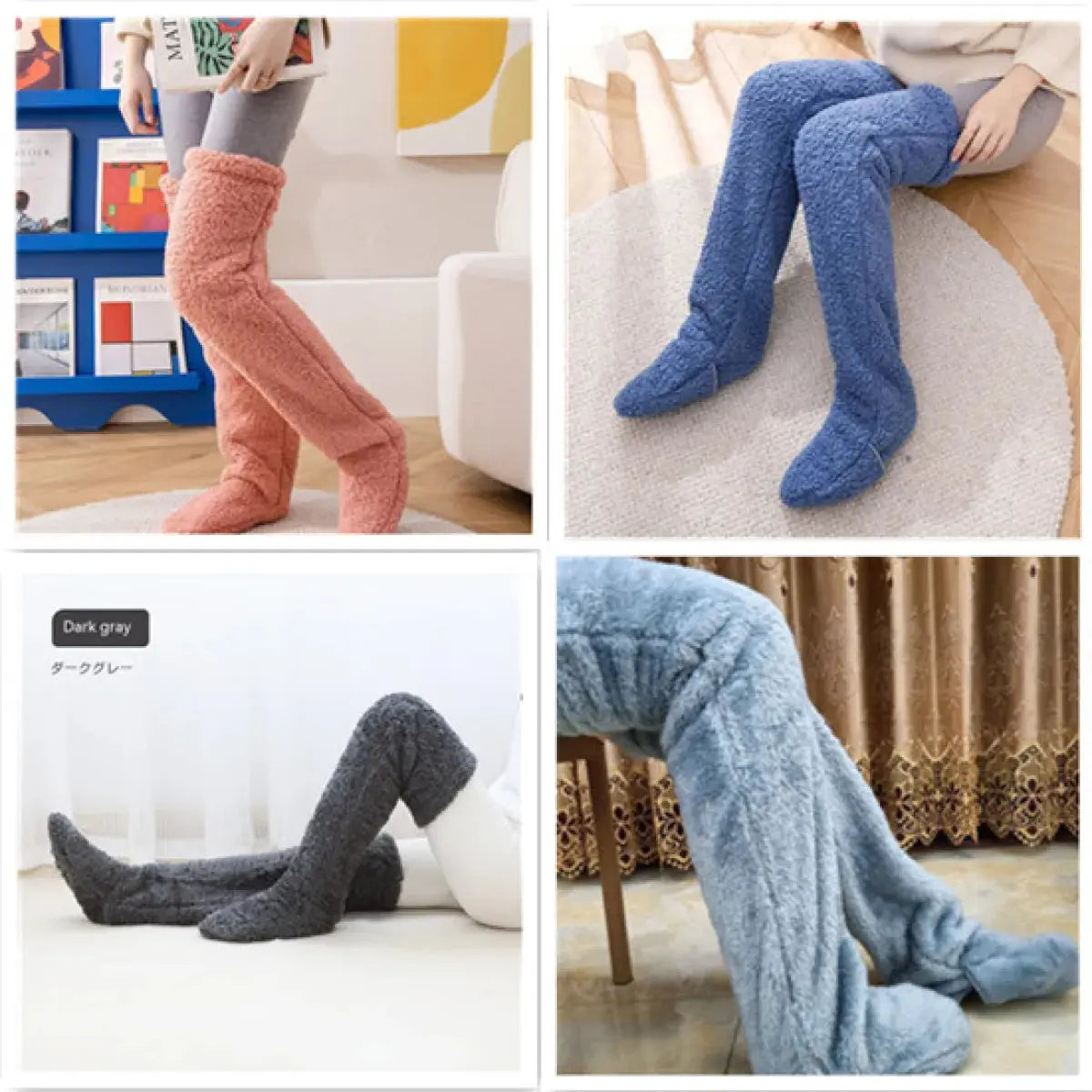 Over Knee High Fuzzy Winter Warm Socks Austin Eleven