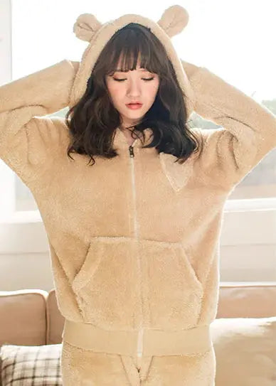 Coral Fleece Pajamas - Warm Loungewear Set Austin Eleven