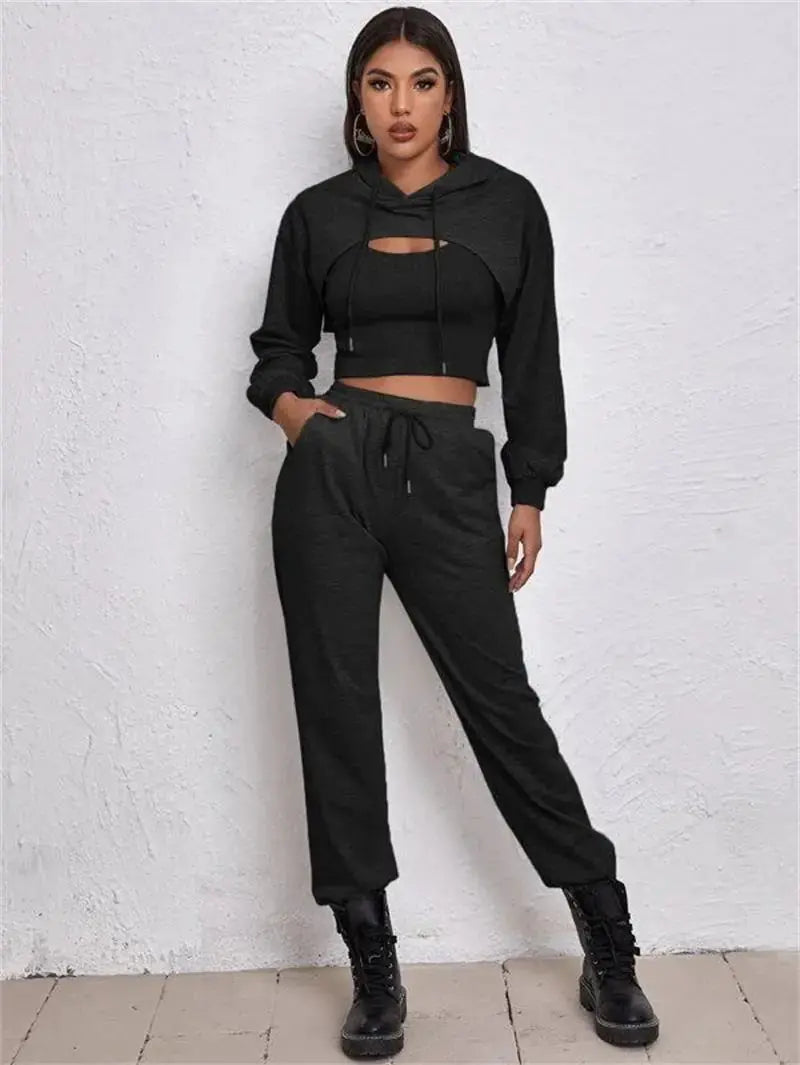 European and American Hooded Sweater Three-Piece Set Austin Eleven