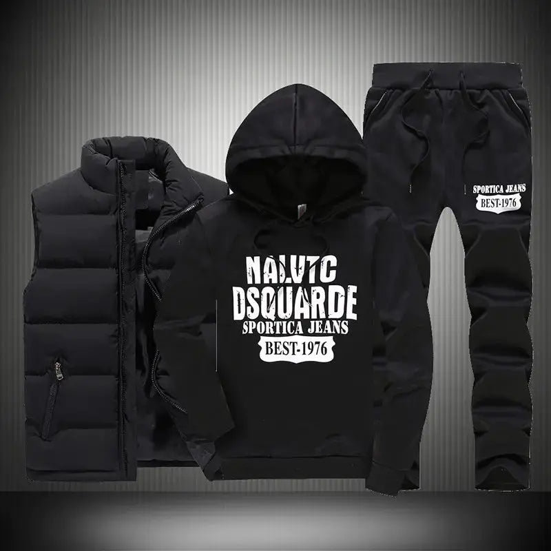 Men's Essential Hoodie, Vest & Jacket Set Austin Eleven