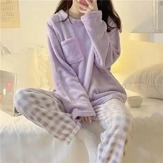 Cozy Flannel Loungewear Set Austin Eleven