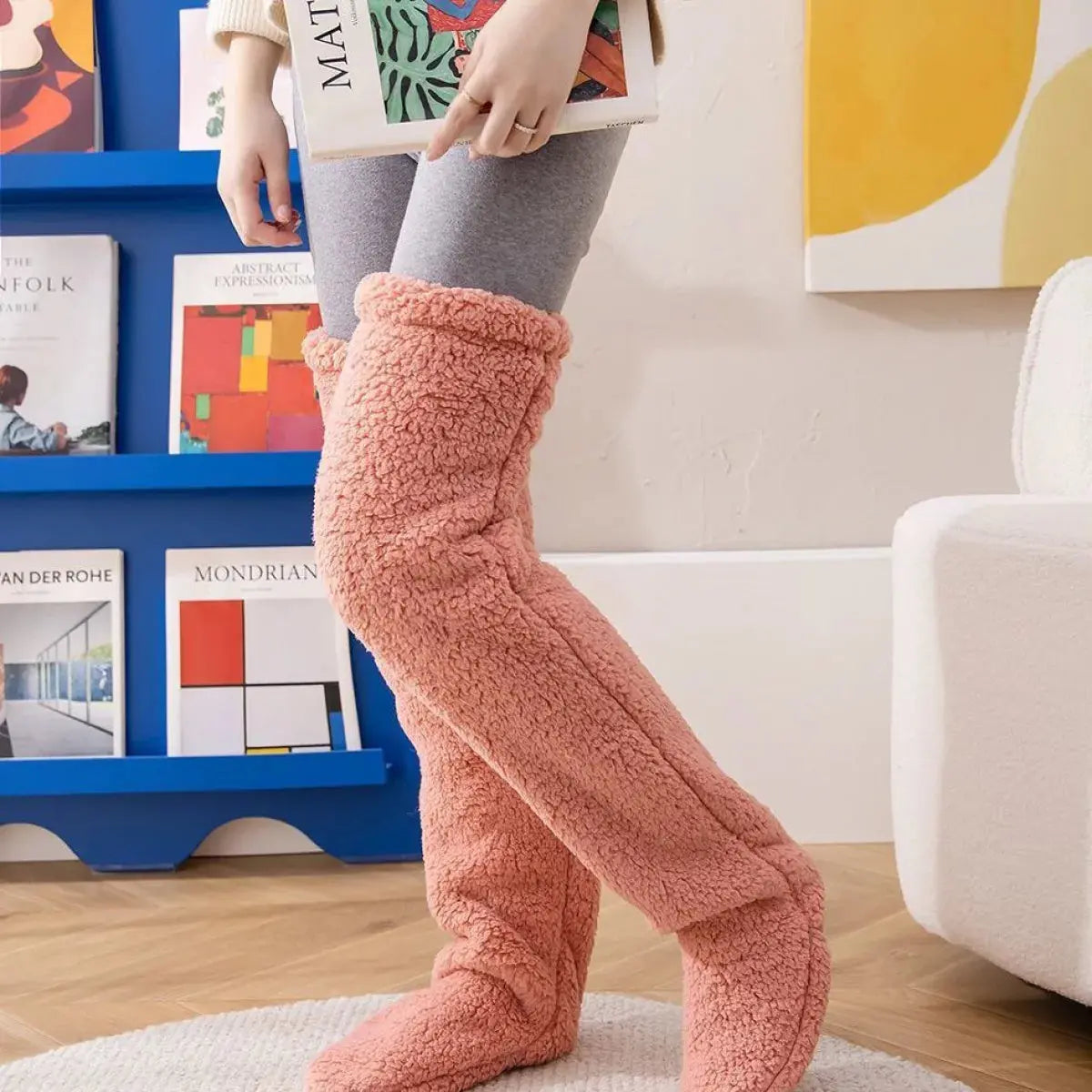 Over Knee High Fuzzy Winter Warm Socks Austin Eleven