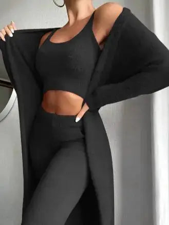 3-Piece Fuzzy Fleece Loungewear Set Austin Eleven