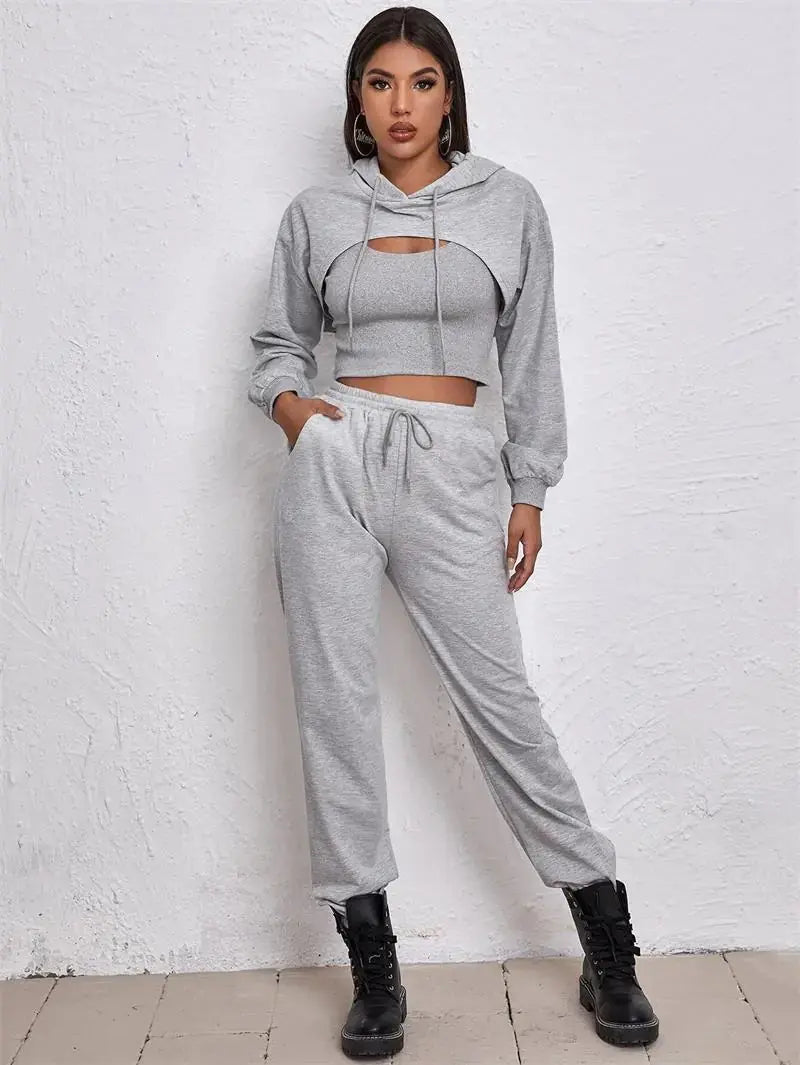 European and American Hooded Sweater Three-Piece Set Austin Eleven