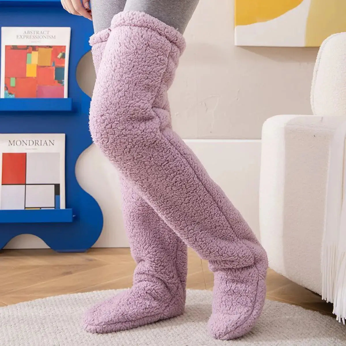 Over Knee High Fuzzy Winter Warm Socks Austin Eleven