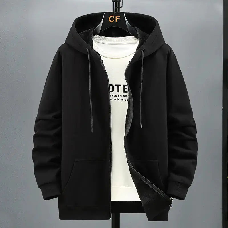 Men's Comfort Plus Fleece Hooded Cardigan Austin Eleven
