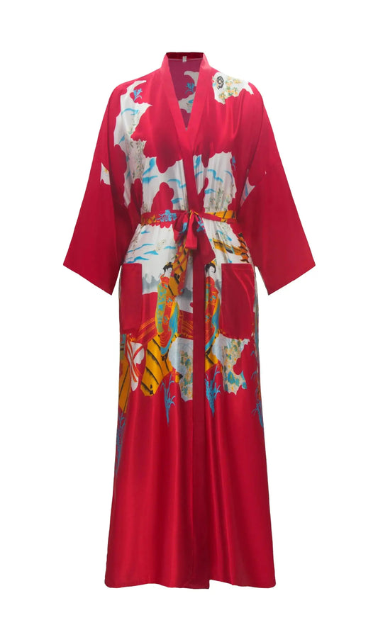 Silky Smooth Women's Kimono Robe Austin Eleven