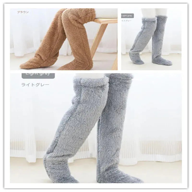 Over Knee High Fuzzy Winter Warm Socks Austin Eleven