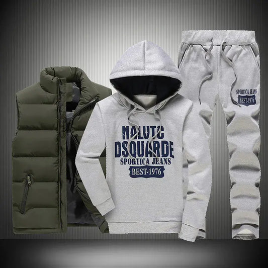 Men's Essential Hoodie, Vest & Jacket Set Austin Eleven
