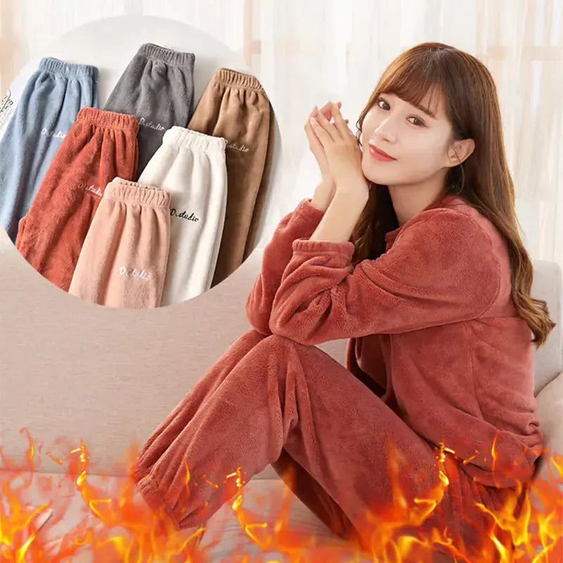 Coral Fleece Women's Cozy Loungewear Set (Loose Fit) Austin Eleven