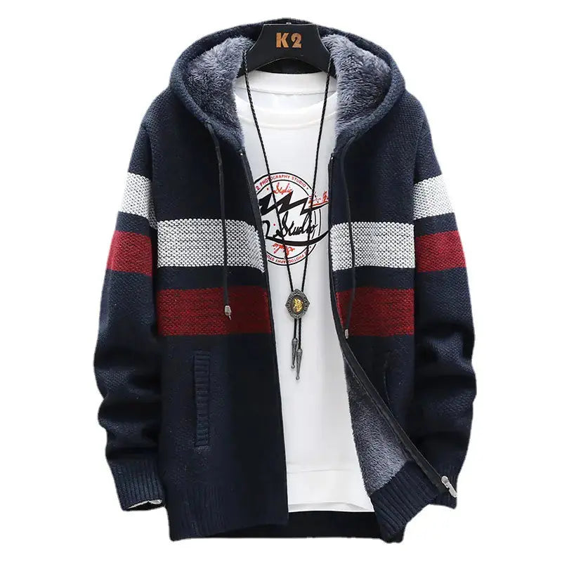 Stylish Men's Hooded Cardigan Austin Eleven