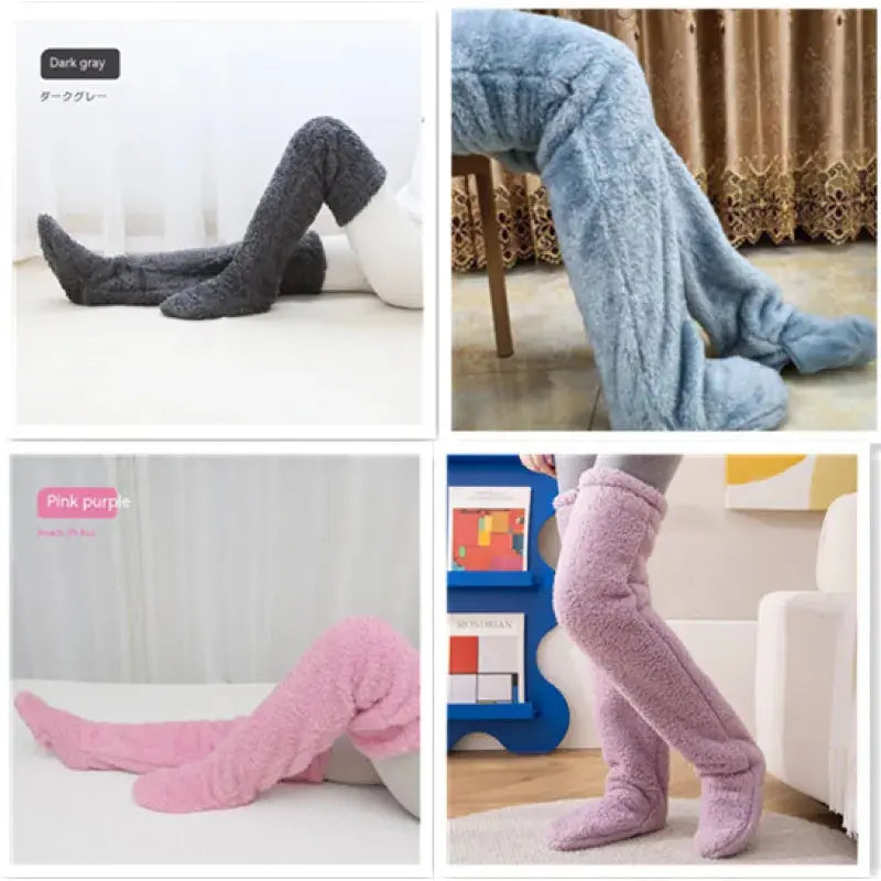 Over Knee High Fuzzy Winter Warm Socks Austin Eleven