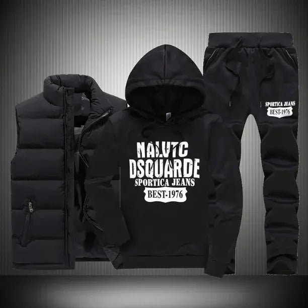 Men's Essential Hoodie, Vest & Jacket Set Austin Eleven