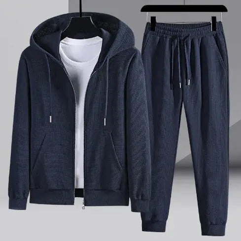 Waffle-Knit Men's Loungewear Set (Two-Piece Outfit) Austin Eleven