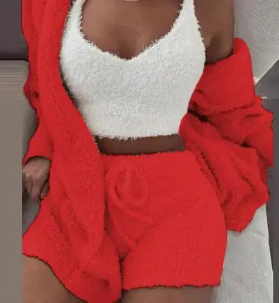 3-Piece Women's Plush Loungewear Set Austin Eleven