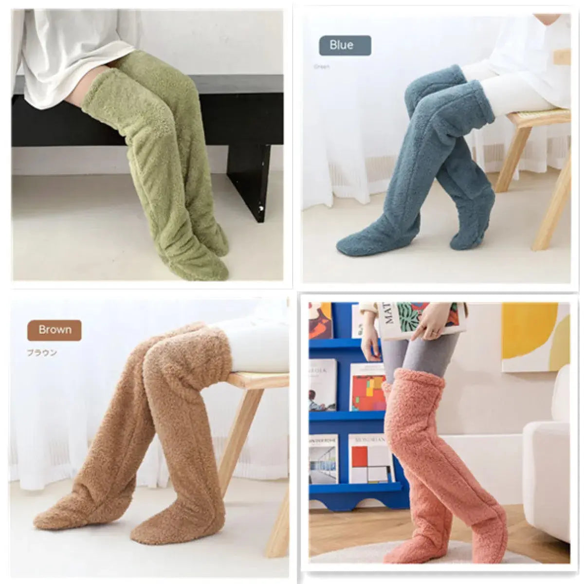 Over Knee High Fuzzy Winter Warm Socks Austin Eleven