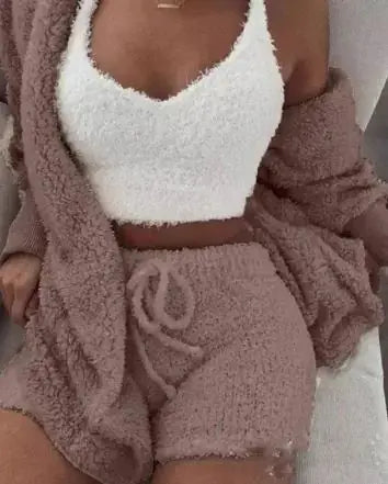3-Piece Women's Plush Loungewear Set Austin Eleven