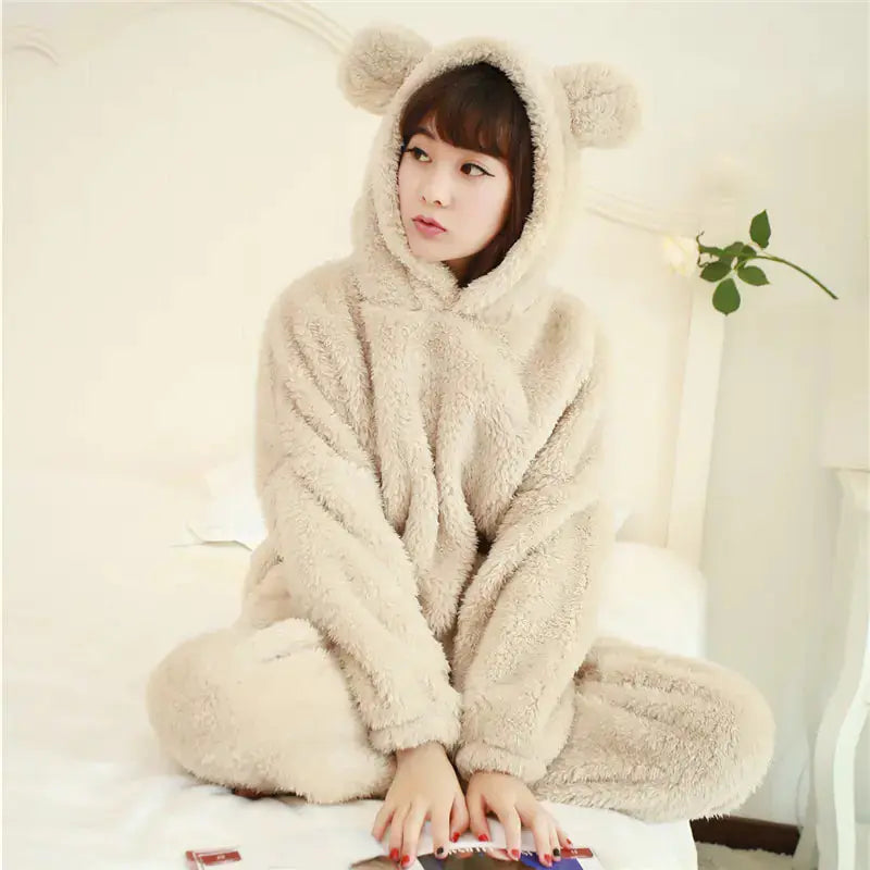 Coral Fleece Pajamas - Warm Loungewear Set Austin Eleven
