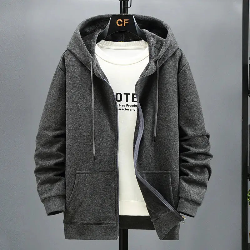 Men's Comfort Plus Fleece Hooded Cardigan Austin Eleven