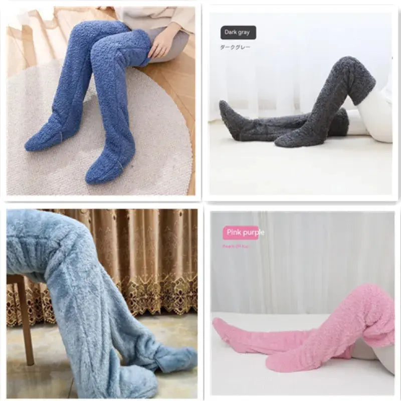 Over Knee High Fuzzy Winter Warm Socks Austin Eleven