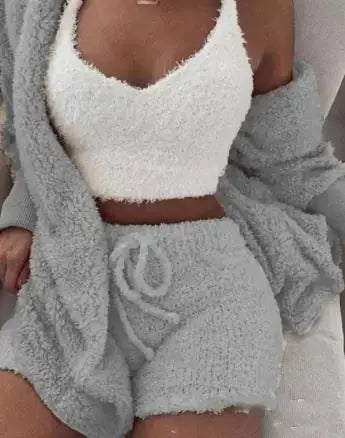 3-Piece Women's Plush Loungewear Set Austin Eleven