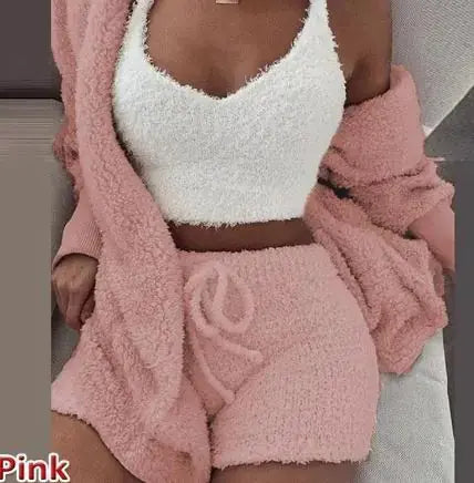 3-Piece Women's Plush Loungewear Set Austin Eleven