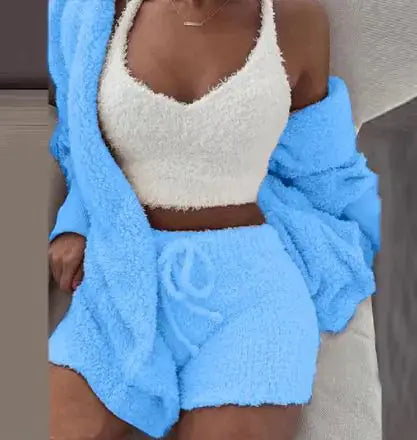 3-Piece Women's Plush Loungewear Set Austin Eleven