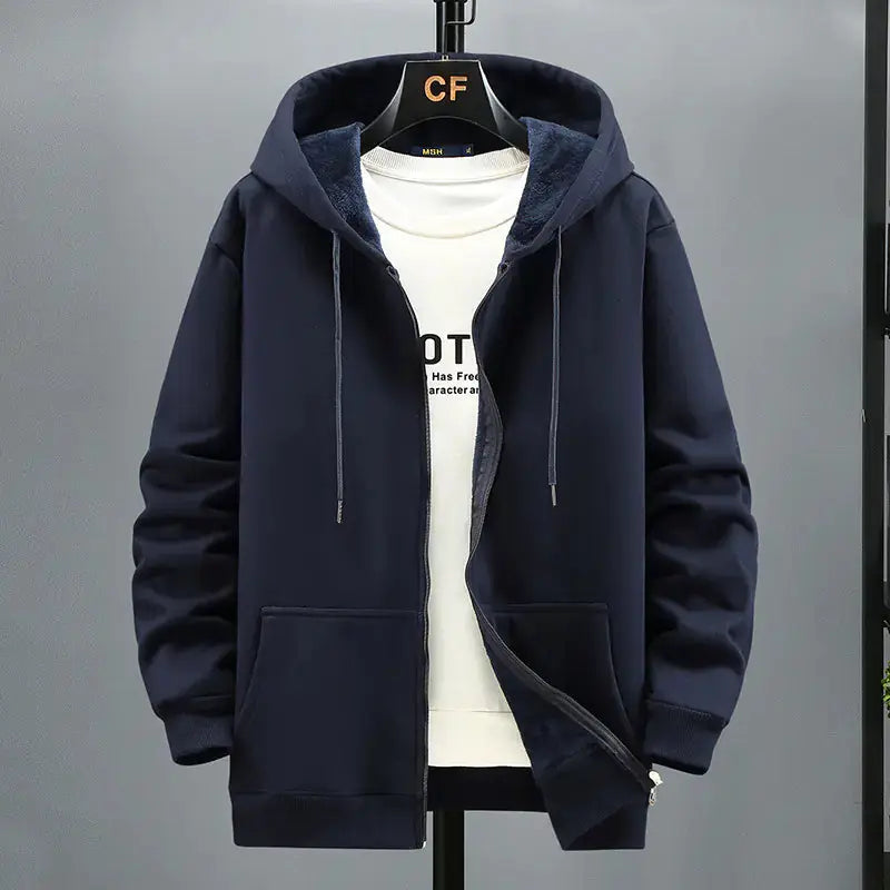 Men's Comfort Plus Fleece Hooded Cardigan Austin Eleven